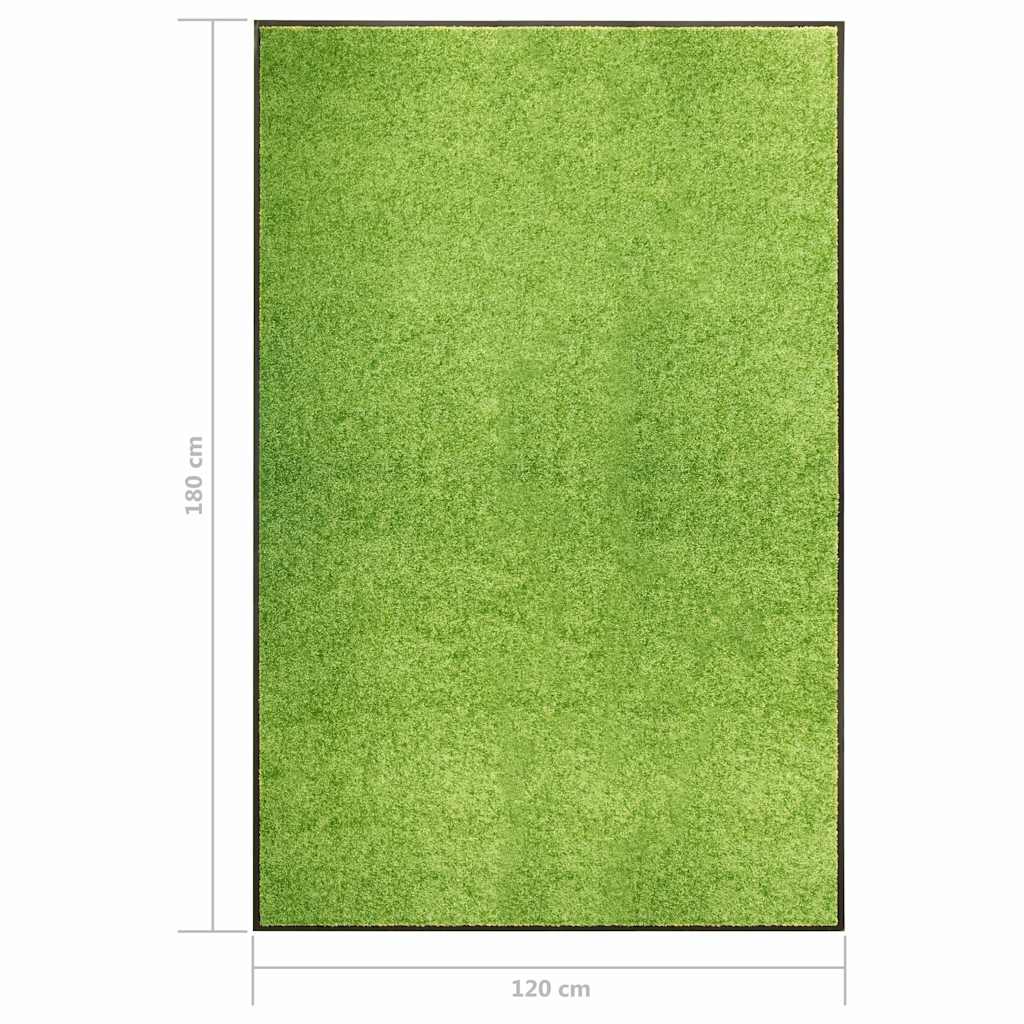 323432 vidaXL Doormat Washable Green 120x180 cm