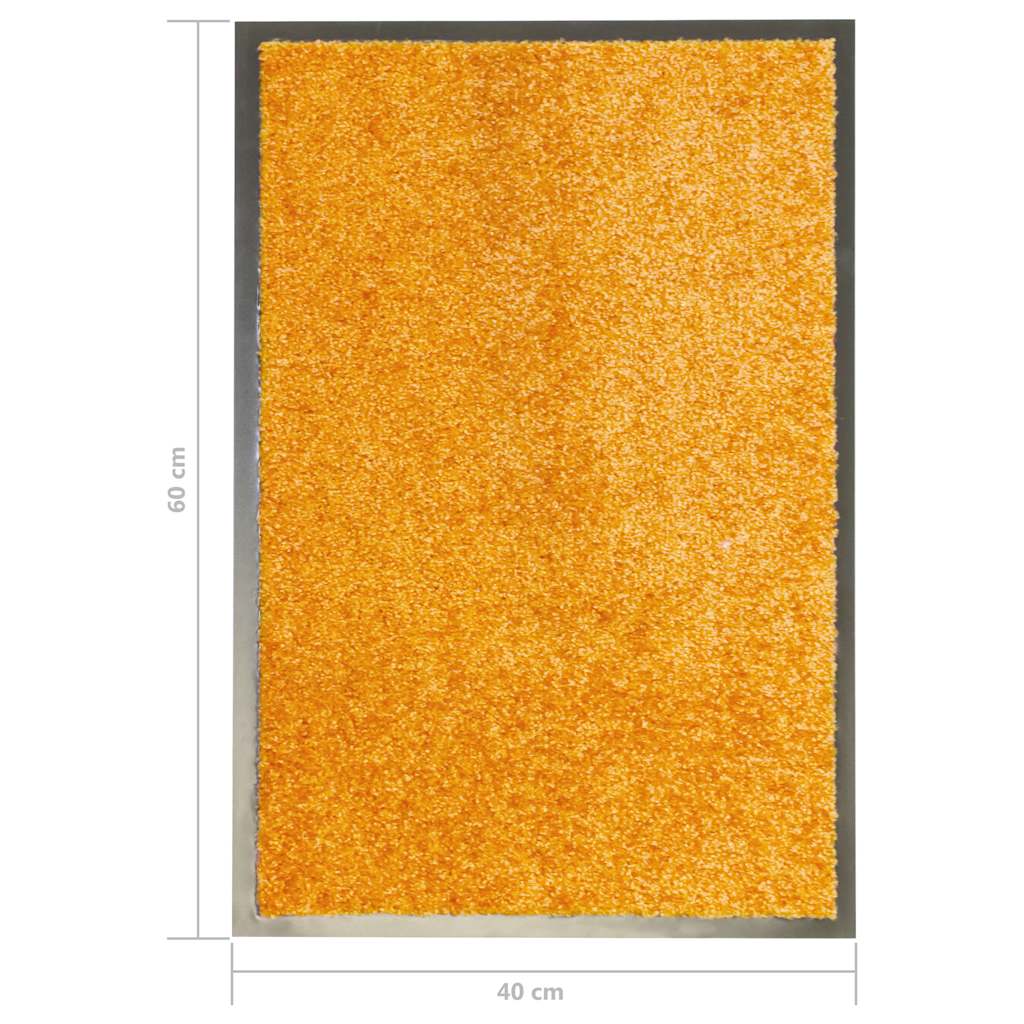 323451 vidaXL Doormat Washable Orange 40x60 cm