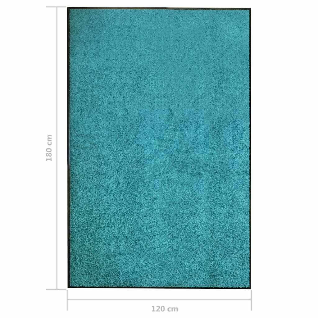 323462 vidaXL Doormat Washable Cyan 120x180 cm