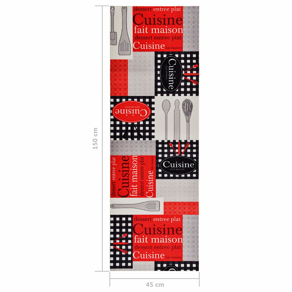 323473 vidaXL Kitchen Floor Mat Washable Cuisine 45x150 cm