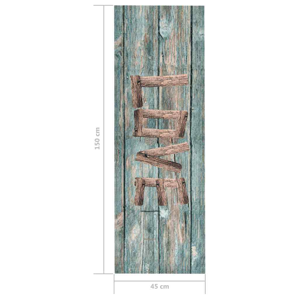 323481 vidaXL Kitchen Floor Mat Washable Love 45x150 cm