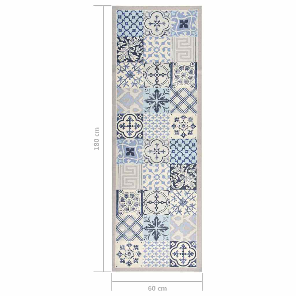323484 vidaXL Kitchen Floor Mat Washable Mosaic 60x180 cm