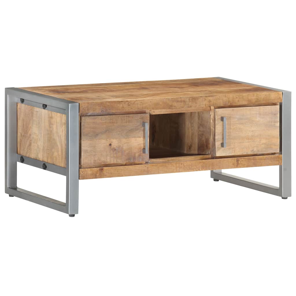 323489 vidaXL Coffee Table 95x50x40 cm Rough Mango Wood