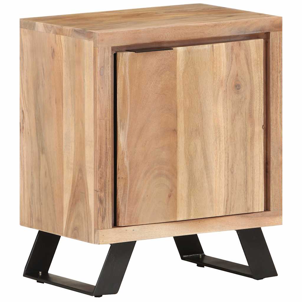 323519 vidaXL Bedside Cabinet 40x30x50 cm Solid Acacia Wood with Live Edges
