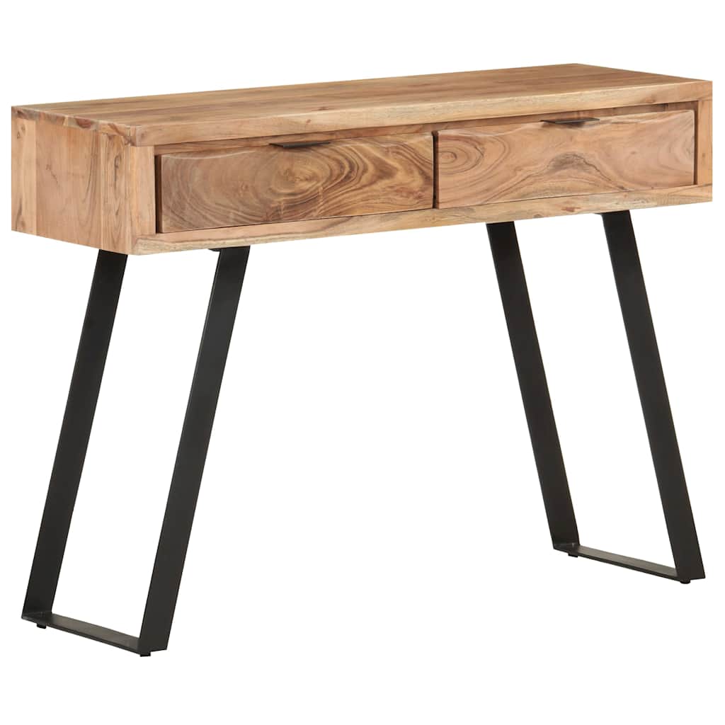 323522 vidaXL Console Table 100x35x76 cm Solid Acacia Wood with Live Edges
