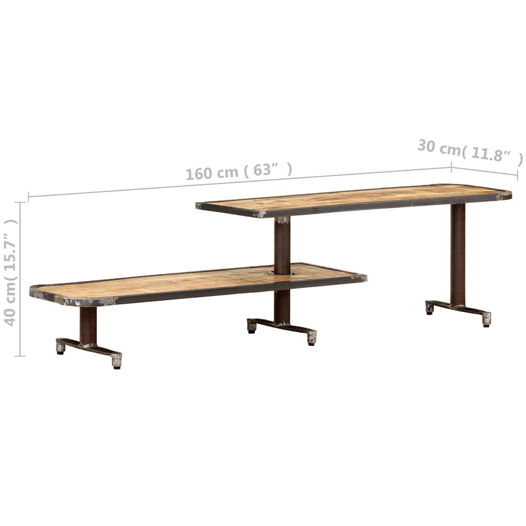 321960 vidaXL TV Cabinet 160x30x40 cm Solid Mango Wood