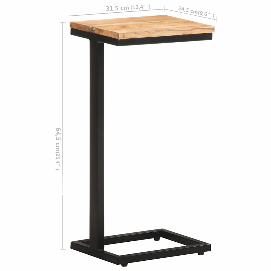 321971 vidaXL Side Tables 2 pcs 31,5x24,5x64,5 Solid Acacia Wood