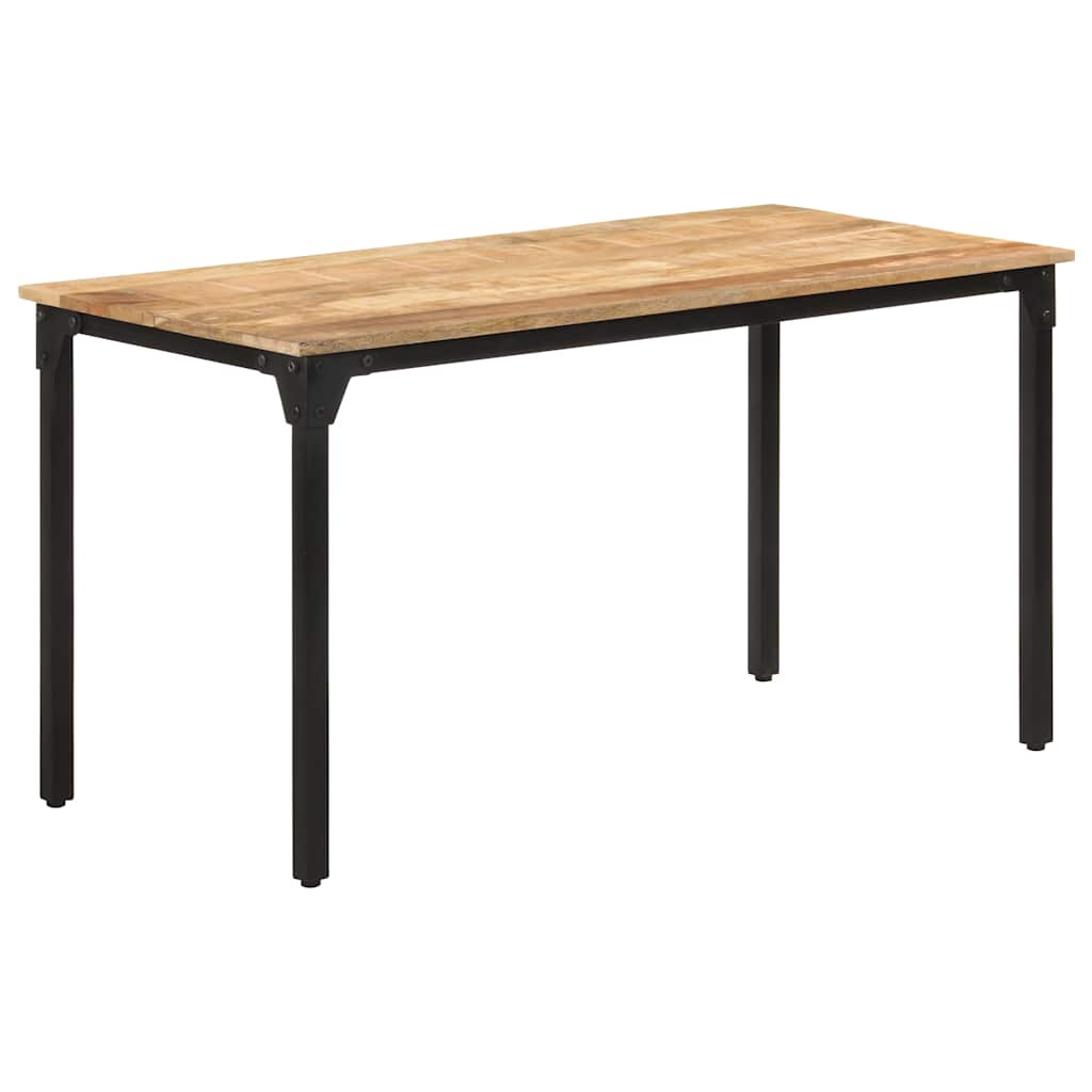 321973 vidaXL Dining Table 140x70x76 cm Rough Mango Wood