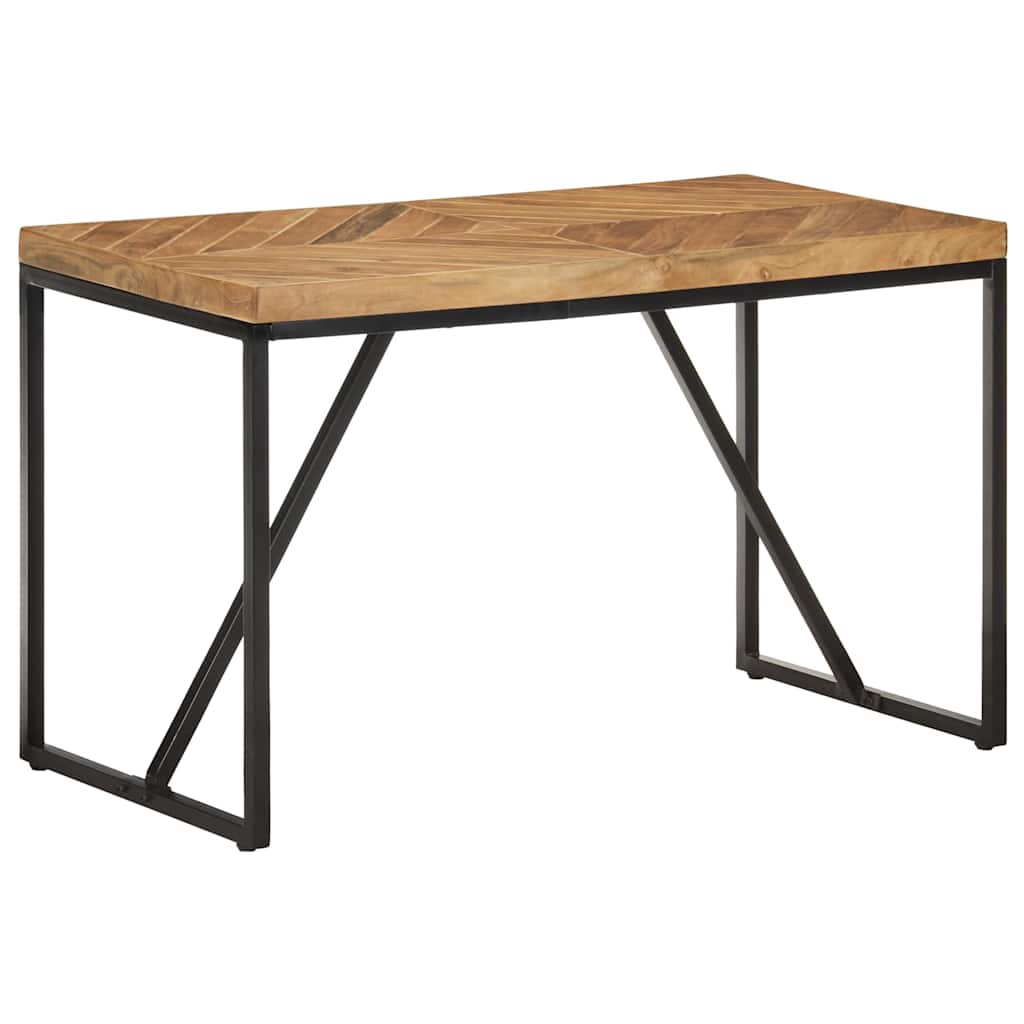 323546 vidaXL Dining Table 120x60x76 cm Solid Acacia and Mango Wood