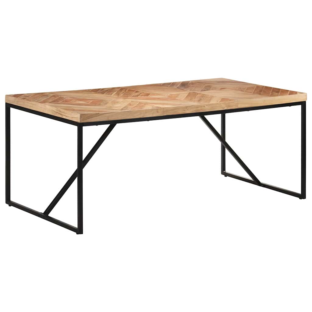 323552 vidaXL Dining Table 180x90x76 cm Solid Acacia and Mango Wood
