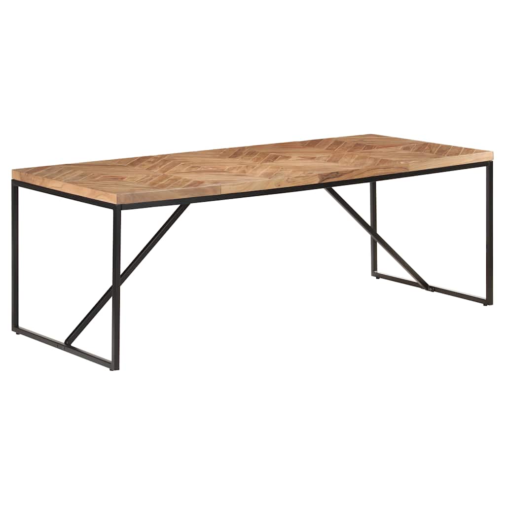 323554 vidaXL Dining Table 200x90x76 cm Solid Acacia and Mango Wood