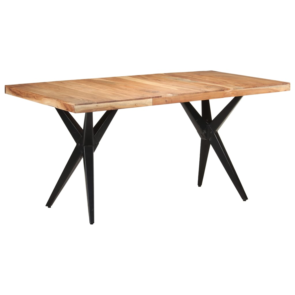 323565 vidaXL Dining Table 160x80x76 cm Solid Acacia Wood