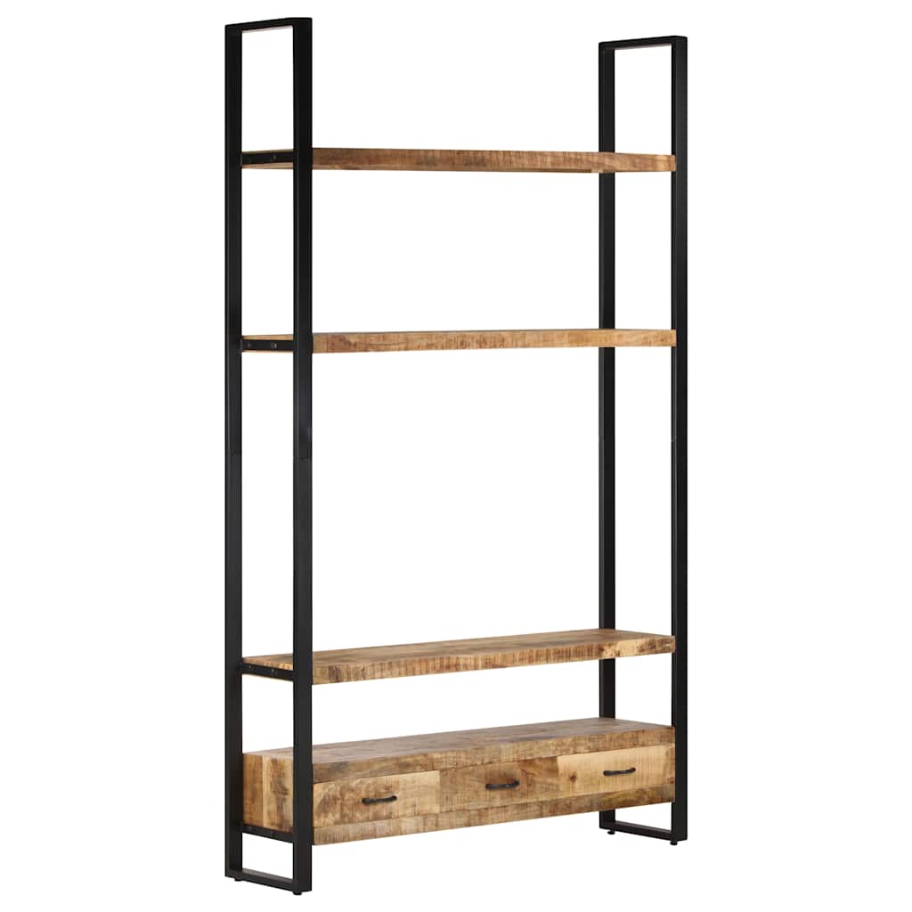 321052 vidaXL Bookshelf 118x30x200 cm Solid Rough Mango Wood