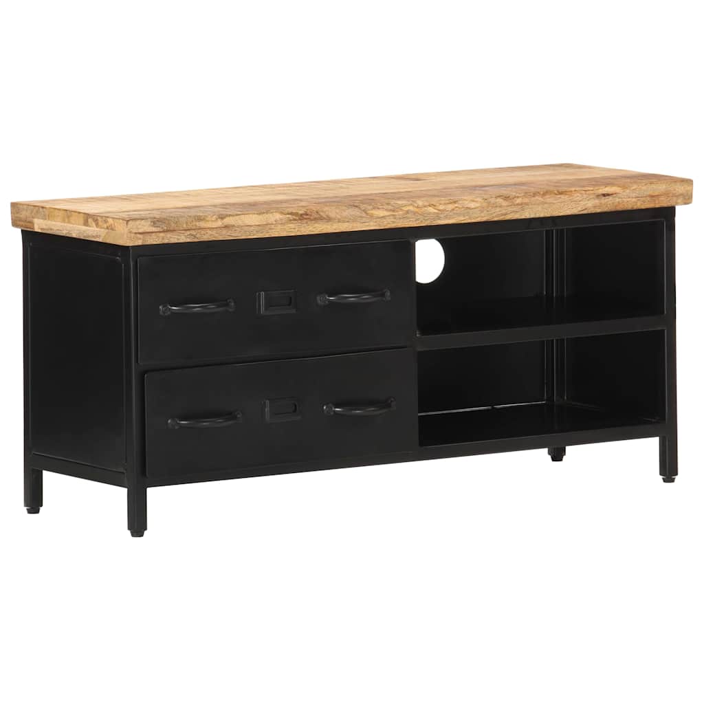 320662 vidaXL TV Cabinet 90x30x41 cm Rough Mango Wood