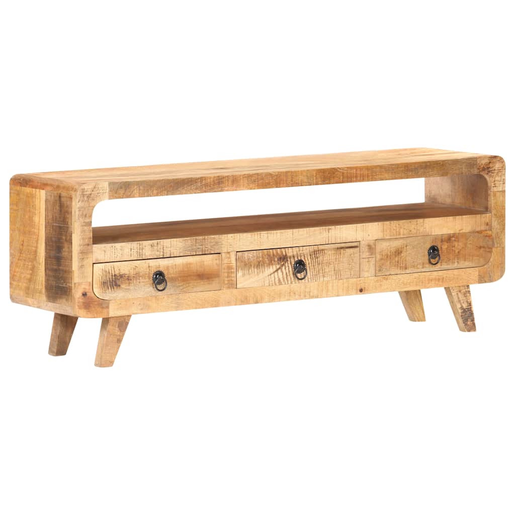 321042 vidaXL TV Cabinet 117x30x41 cm Solid Rough Mango Wood