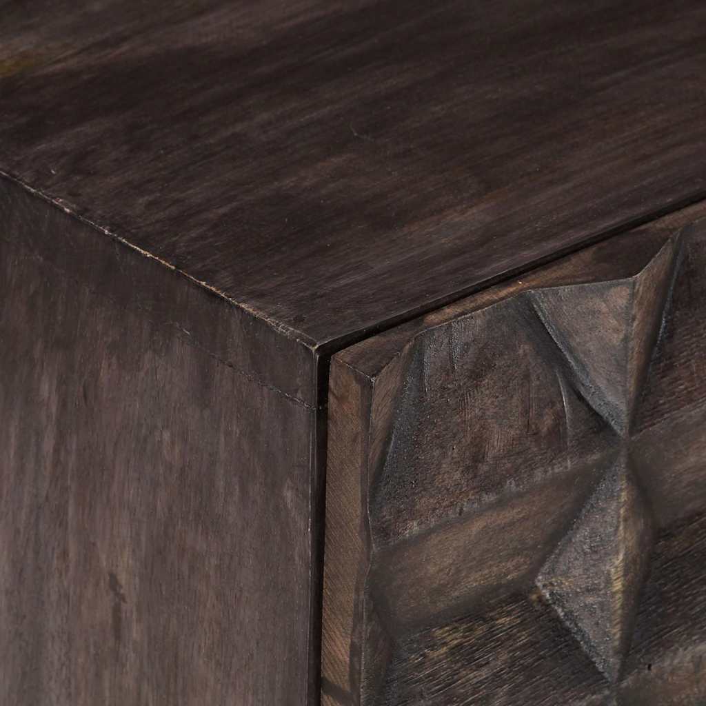 320813 vidaXL Bed Cabinet Black 40x30x50 cm Solid Mango Wood