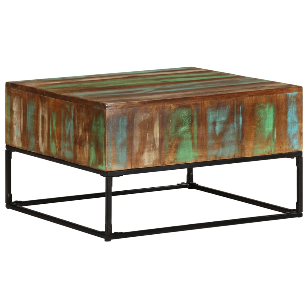 320819 vidaXL Coffee Table 68x68x41 cm Solid Reclaimed Wood