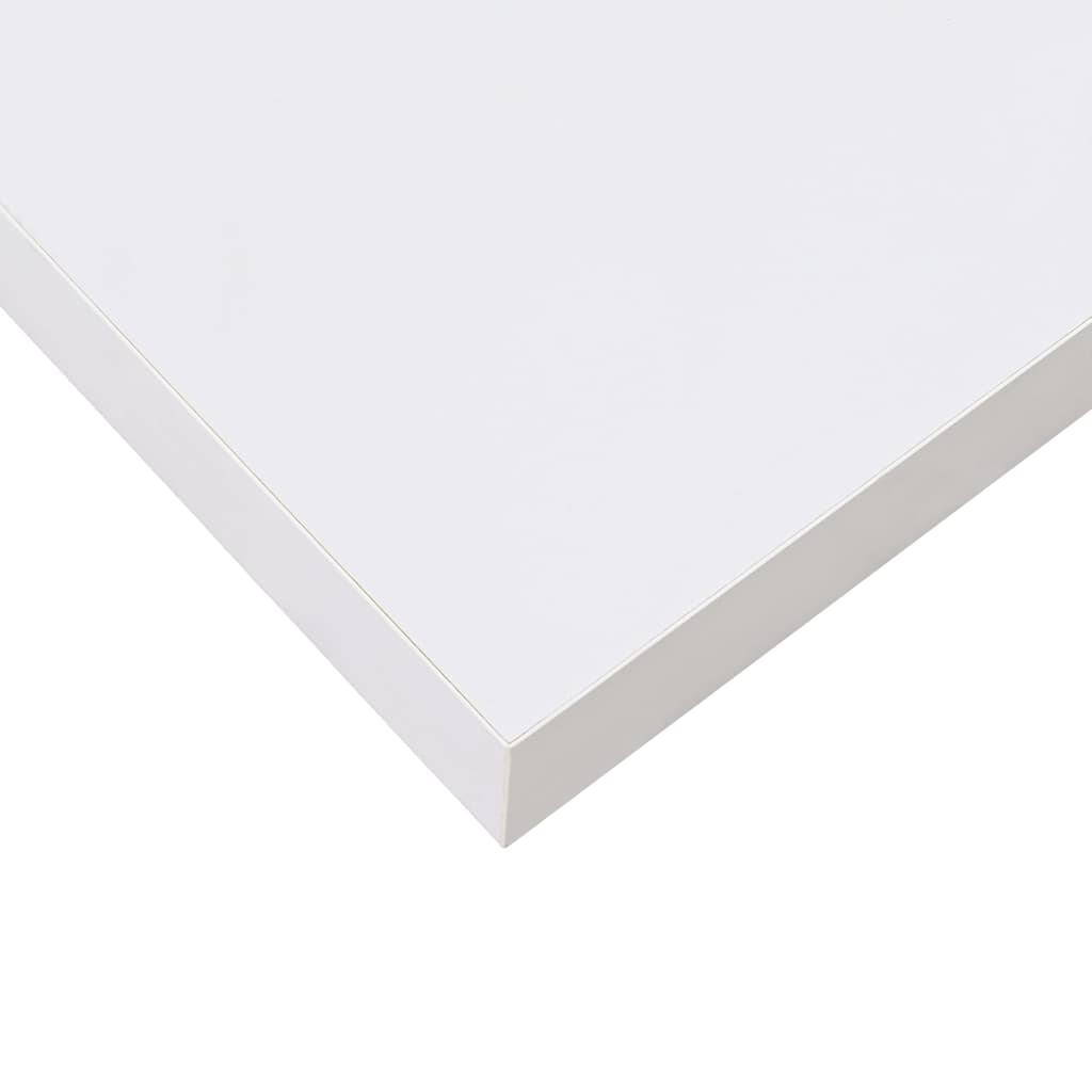 Floating Wall Shelves 2 pcs High Gloss White 80x23,5x3,8 cm MDF