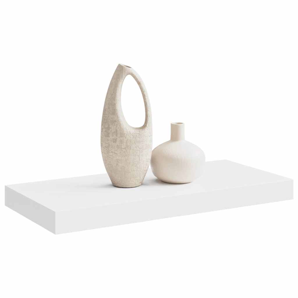 Floating Wall Shelf White 50x23.5x3.8 cm MDF