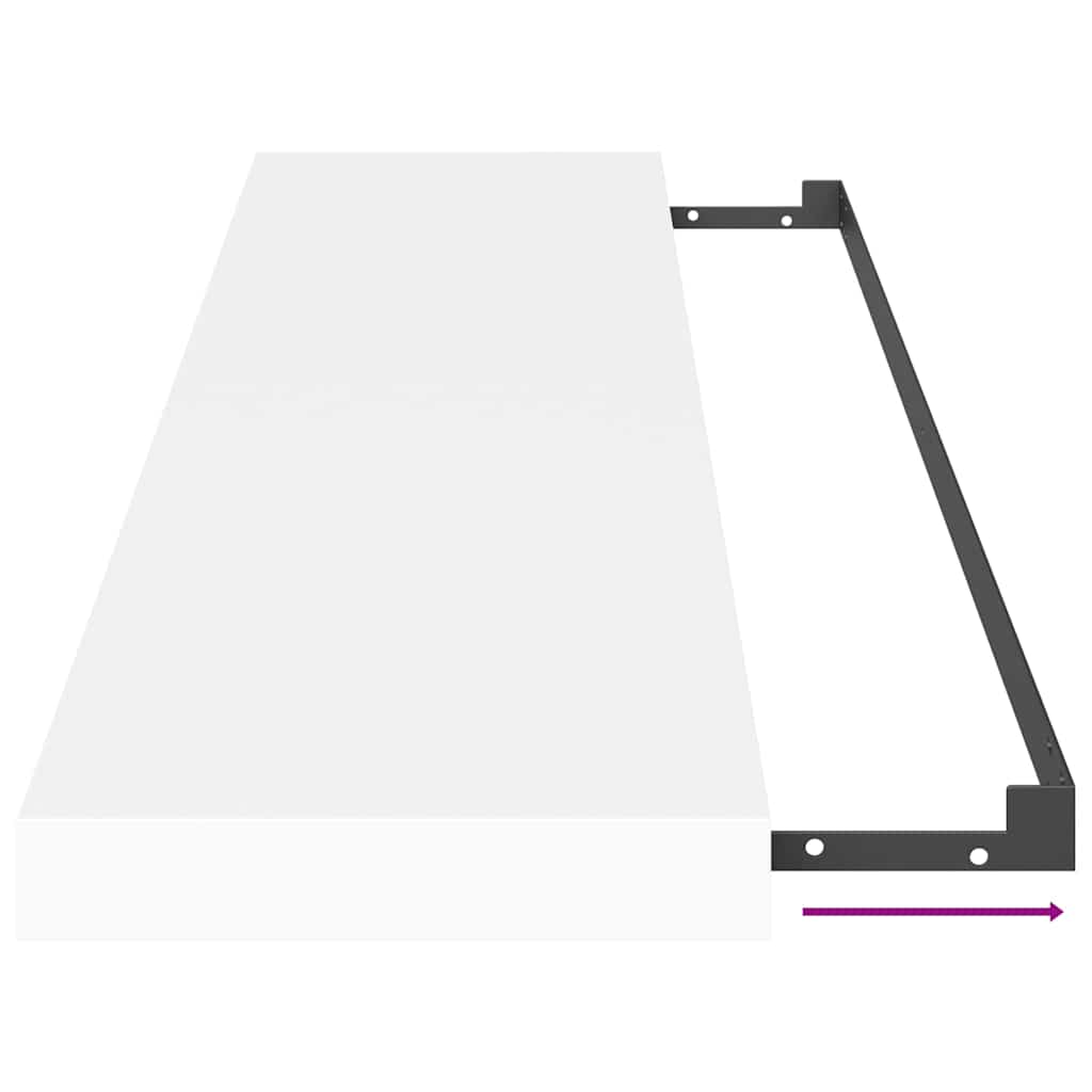 323819 vidaXL Floating Wall Shelves 4 pcs White 90x23,5x3,8 cm MDF