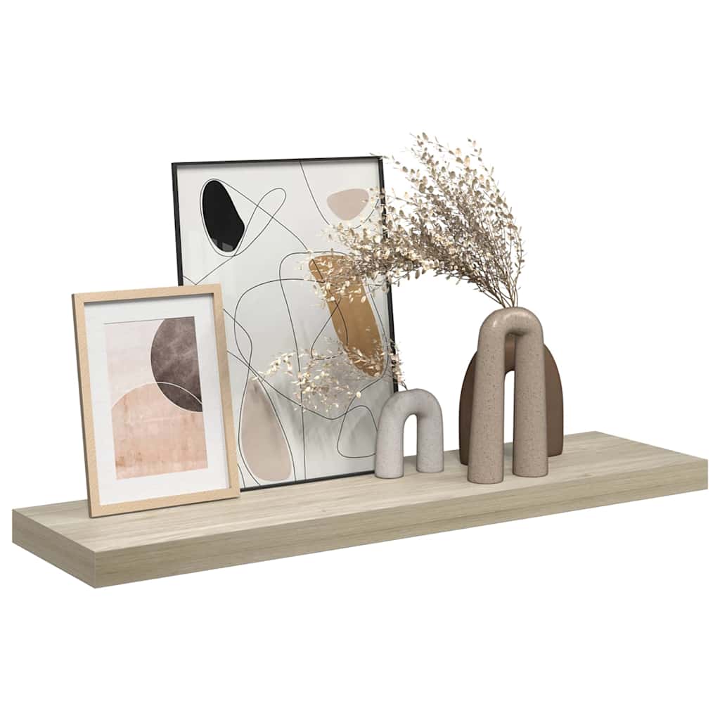 323880 vidaXL Floating Wall Shelf Oak 90x23,5x3,8 cm MDF