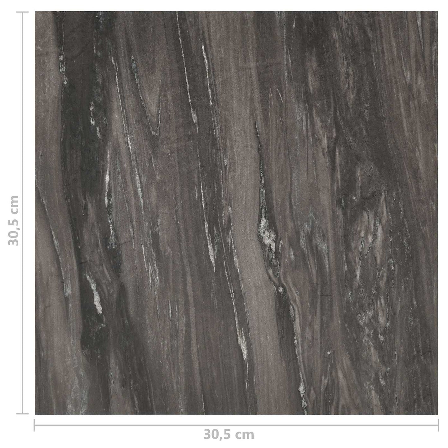 Flooring Planks 55 pcs Dark Grey 5.11 m² PVC