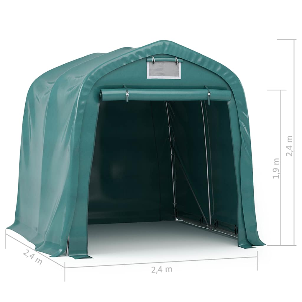 Garage Tent PVC 2,4x2,4 m Green