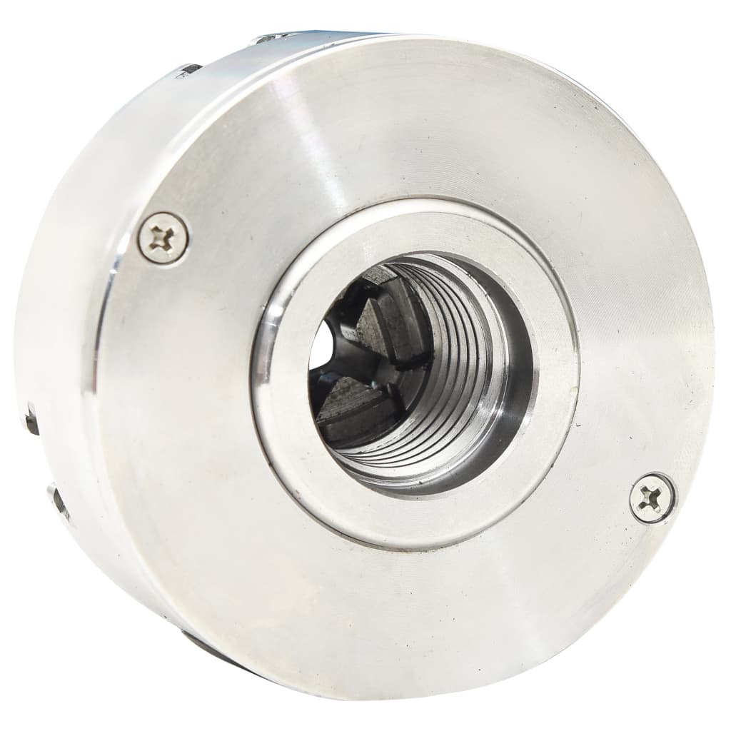 vidaXL 4 Jaw Wood Chuck with M33 Connection Steel Silver 96 mm
