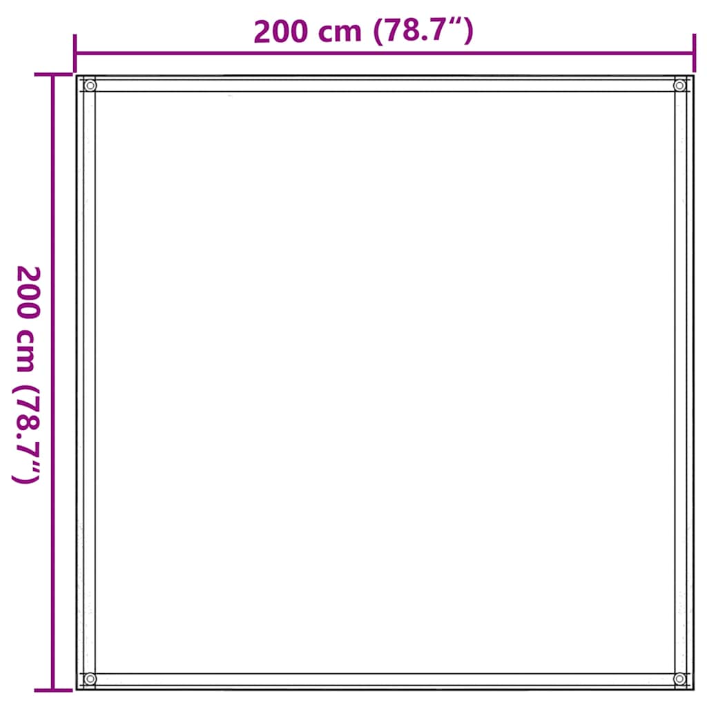 Tent Carpet 200x200 cm Dark Green
