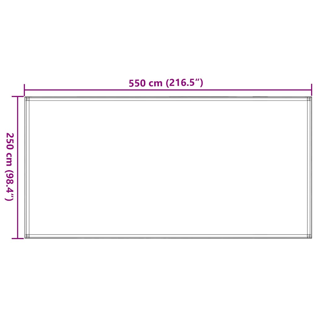 310706 vidaXL Tent Carpet 250x550 cm Dark Green HDPE