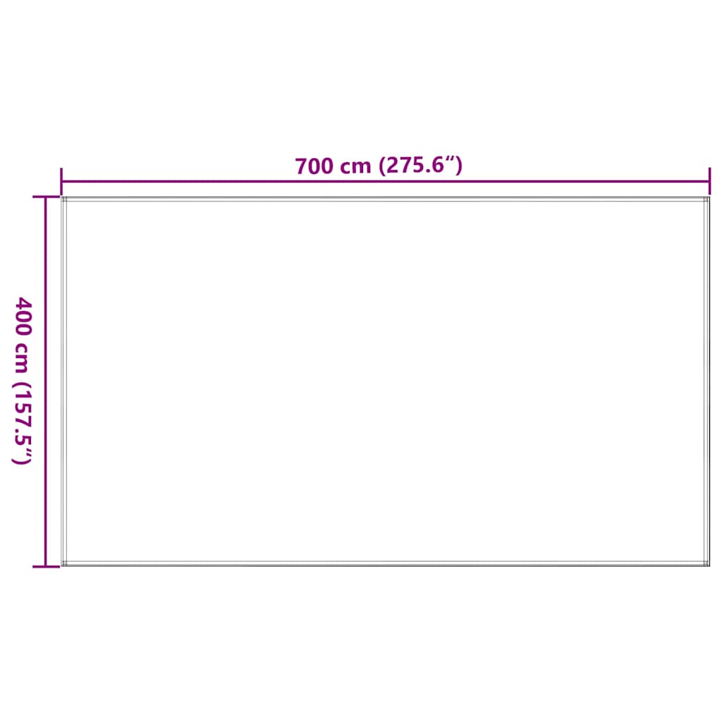 310714 vidaXL Tent Carpet 400x700 cm Dark Green HDPE