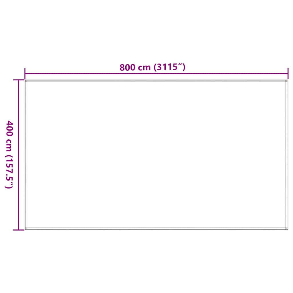 Tent Carpet Anthracite and White 400x800 cm HDPE