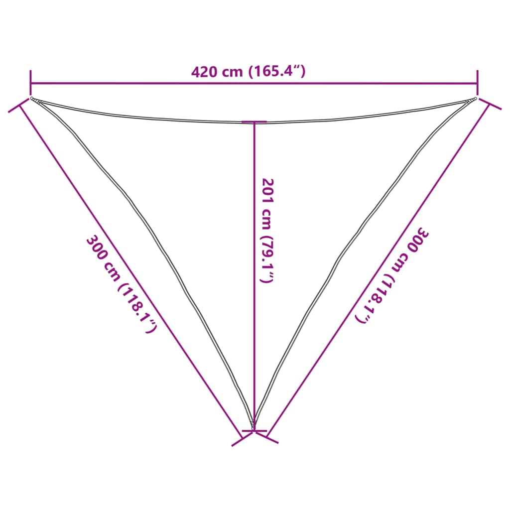 311089 vidaXL Sunshade Sail 160 g/m² Anthracite 3x3x4,2 m HDPE