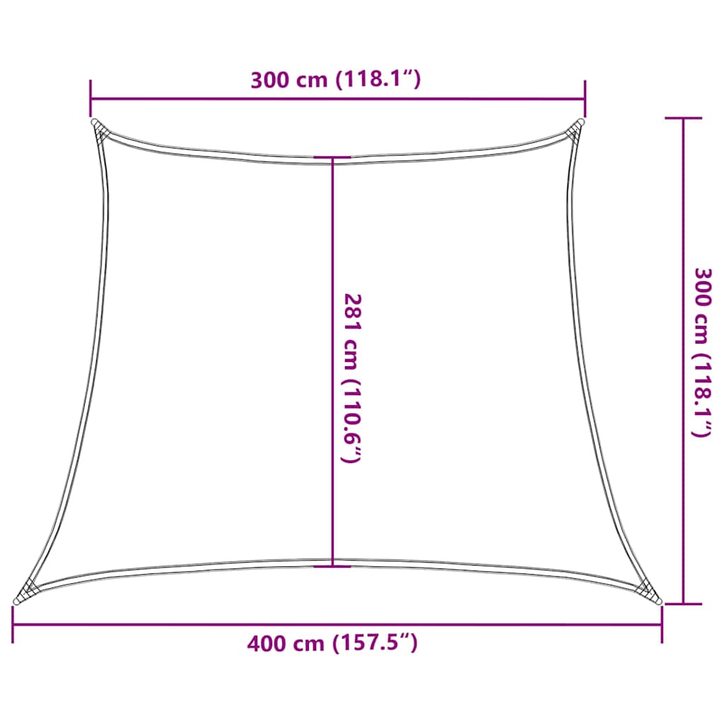 311269 vidaXL Sunshade Sail 160 g/m² White 3/4x3 m HDPE
