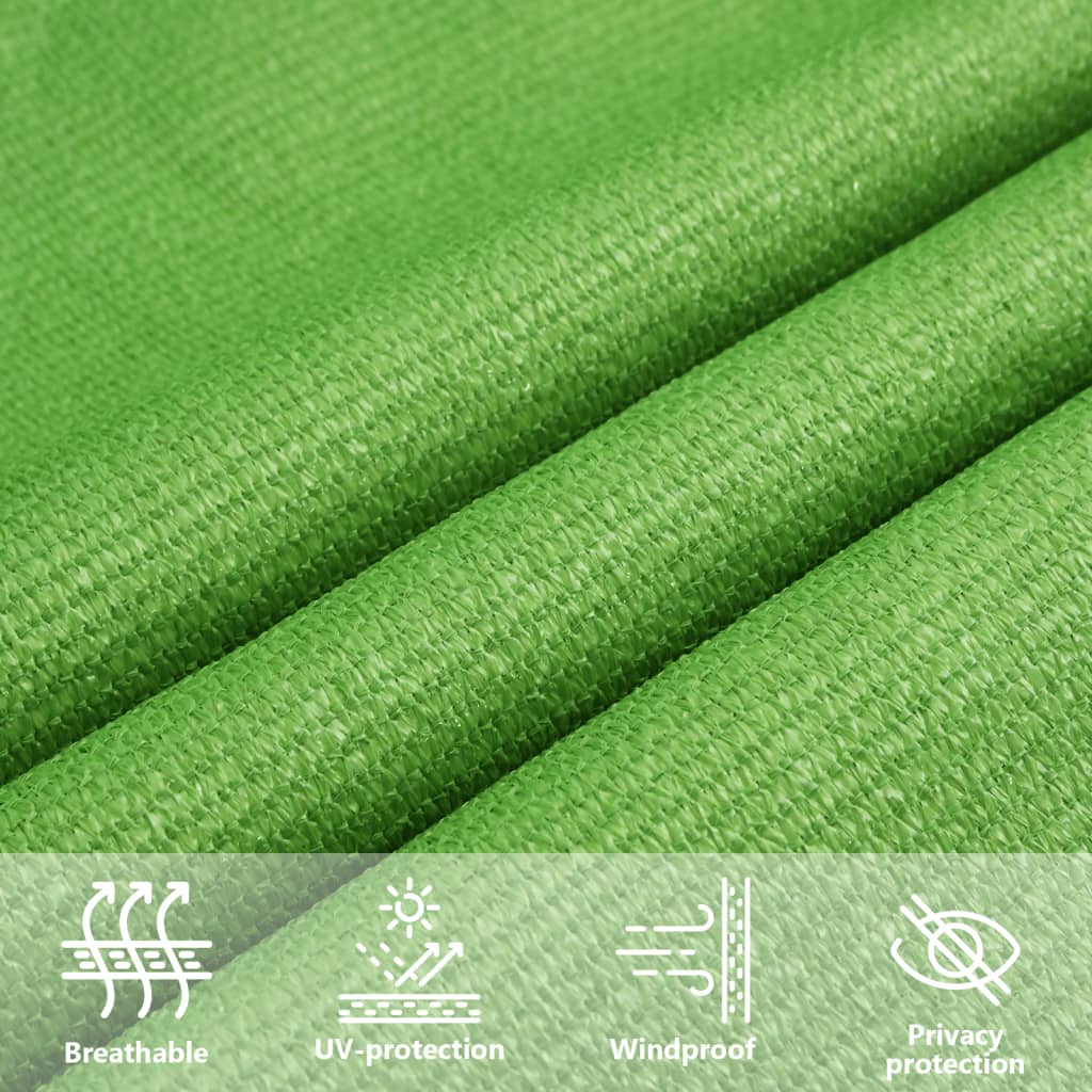 311282 vidaXL Sunshade Sail 160 g/m² Light Green 2x3 m HDPE