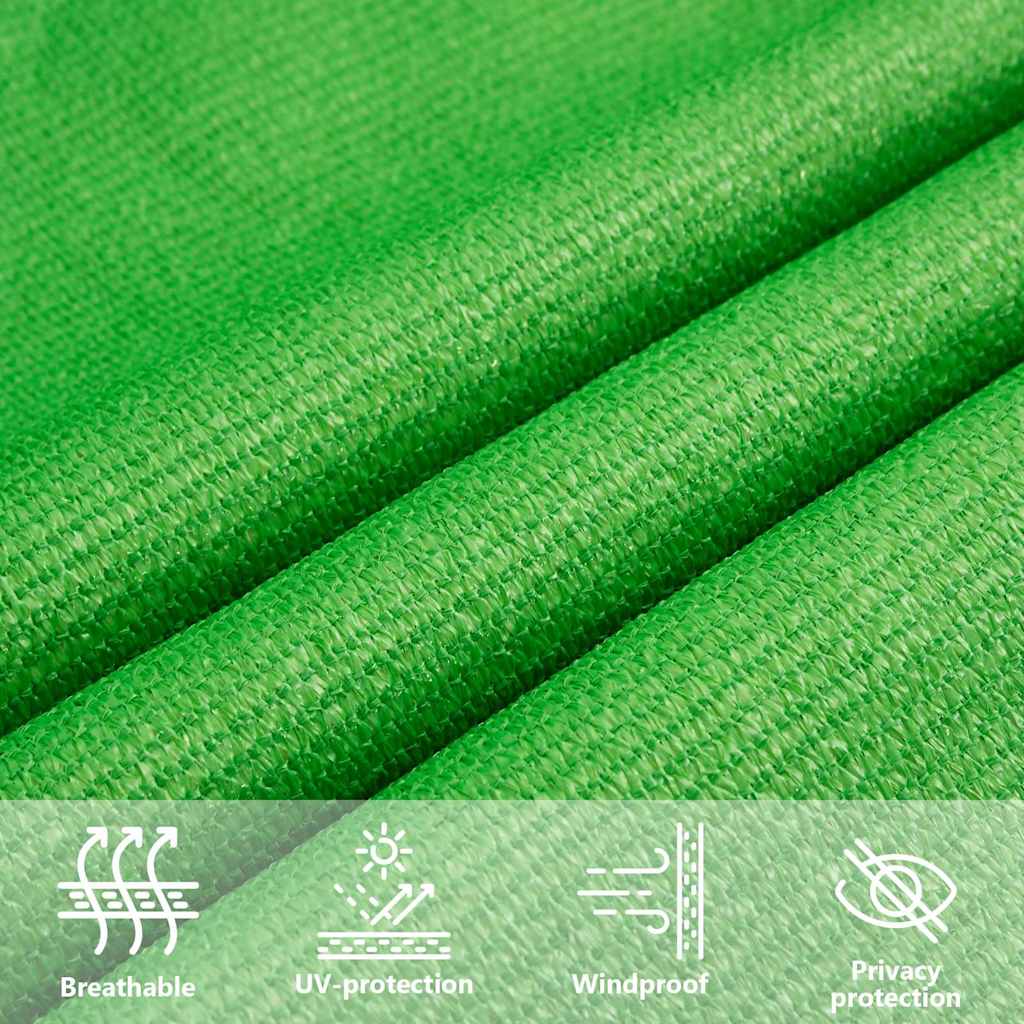 311295 vidaXL Sunshade Sail 160 g/m² Light Green 3x6 m HDPE