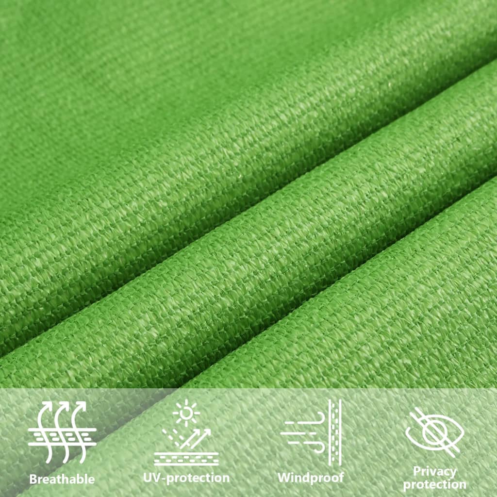 311321 vidaXL Sunshade Sail 160 g/m² Light Green 4x5x6,8 m HDPE