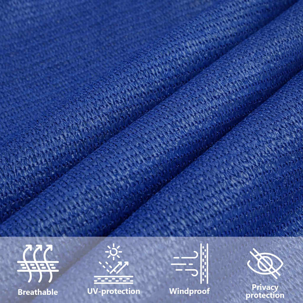 Sunshade Sail 160 g/m² Blue 2x2.5 m HDPE