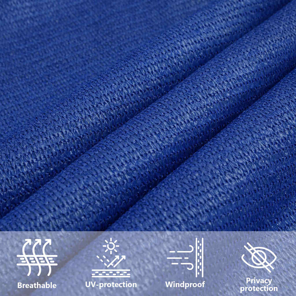 311506 vidaXL Sunshade Sail 160 g/m² Blue 2x5 m HDPE