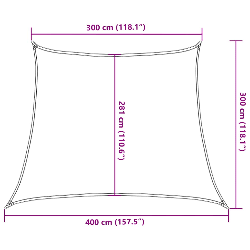Sunshade Sail 160 g/m² Trapezium Blue 3/4x3 m HDPE