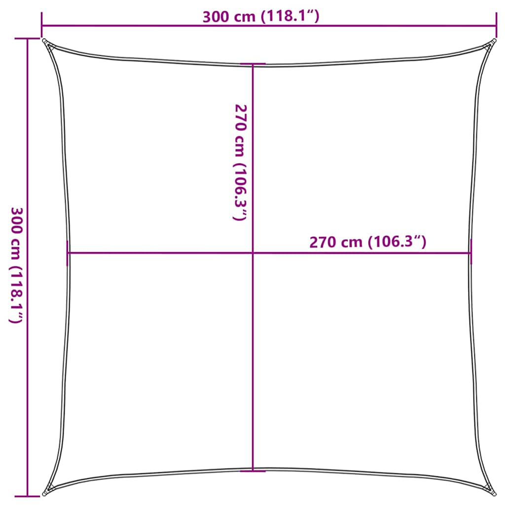 311604 vidaXL Sunshade Sail 160 g/m² Red 3x3 m HDPE