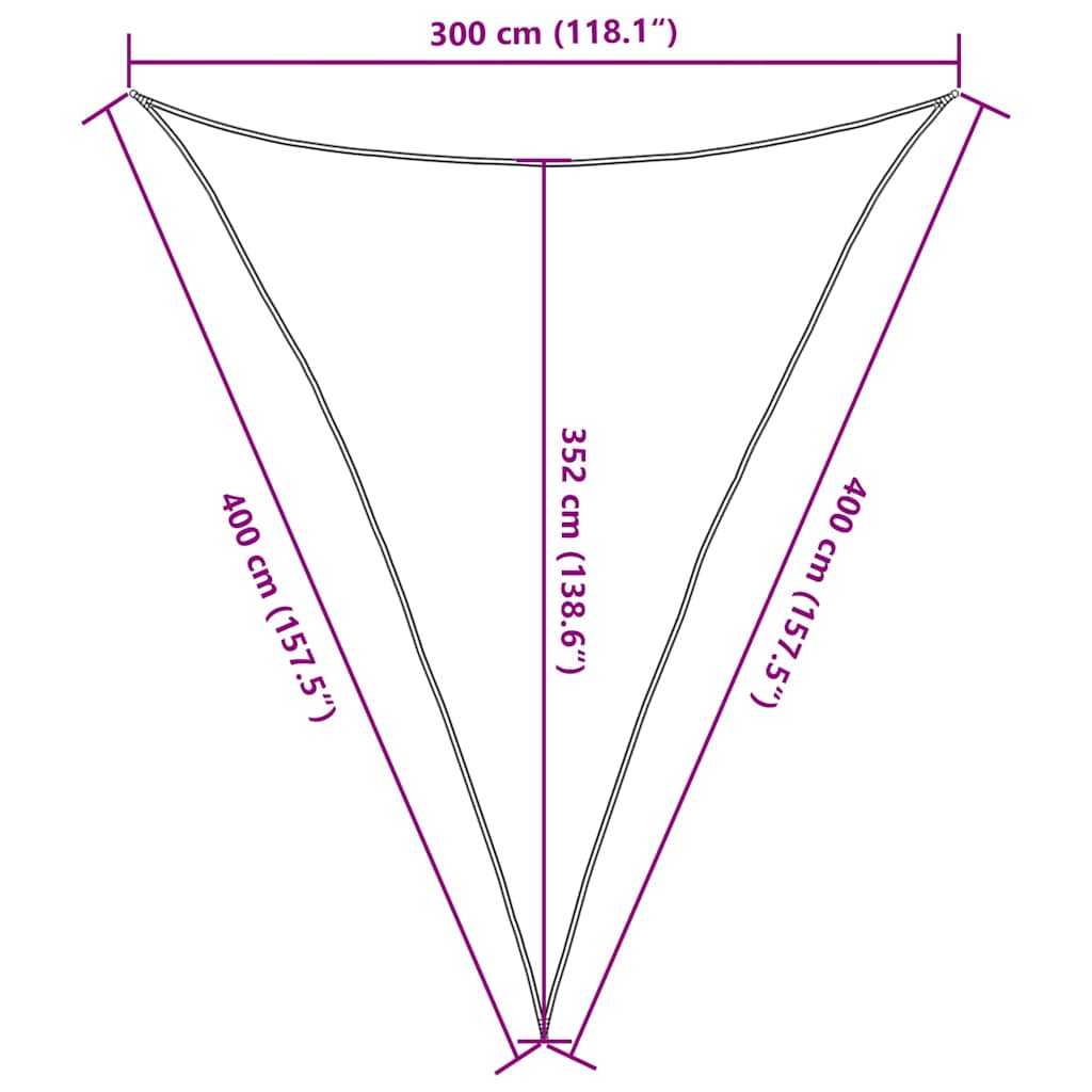 311640 vidaXL Sunshade Sail 160 g/m² Red 3x4x4 m HDPE