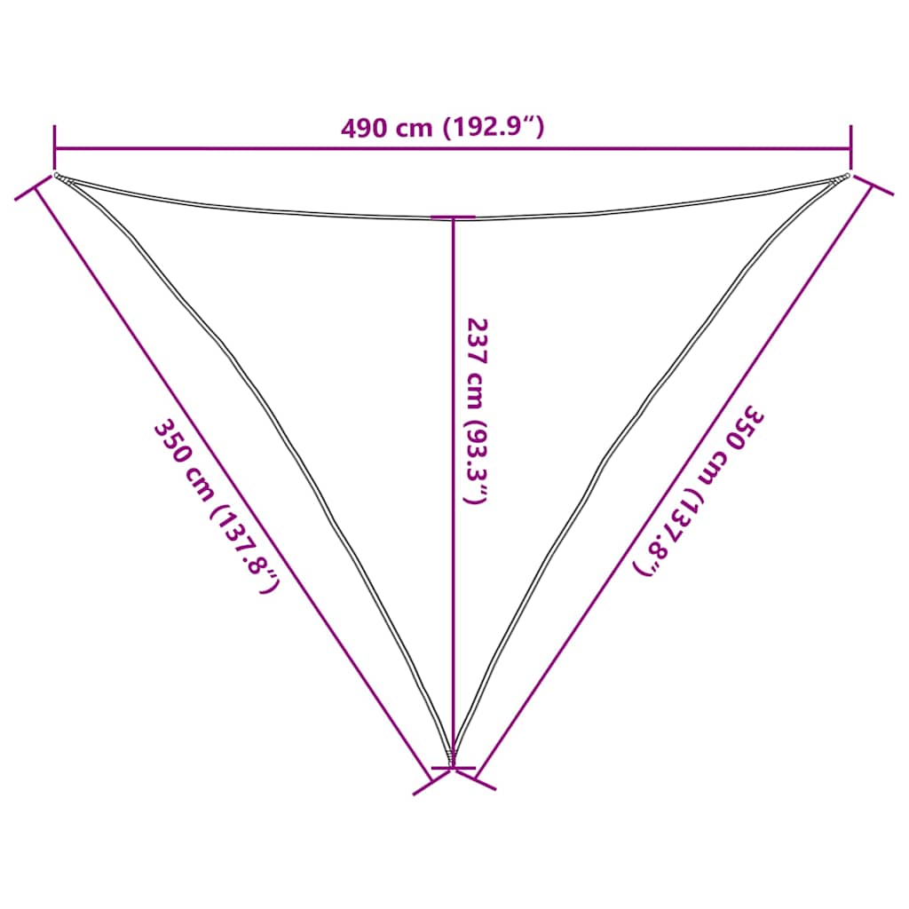 311642 vidaXL Sunshade Sail 160 g/m² Red 3,5x3,5x4,9 m HDPE