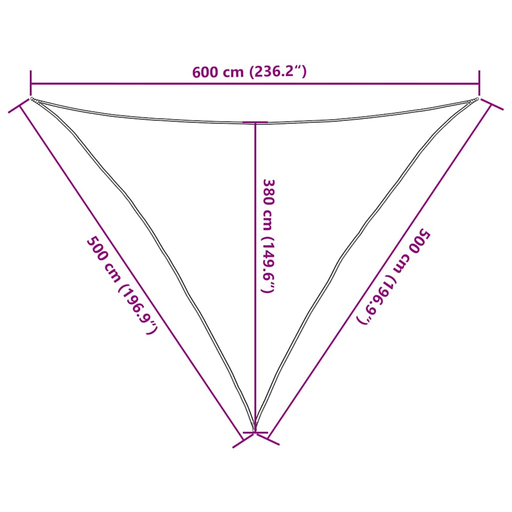 311650 vidaXL Sunshade Sail 160 g/m² Red 5x5x6 m HDPE
