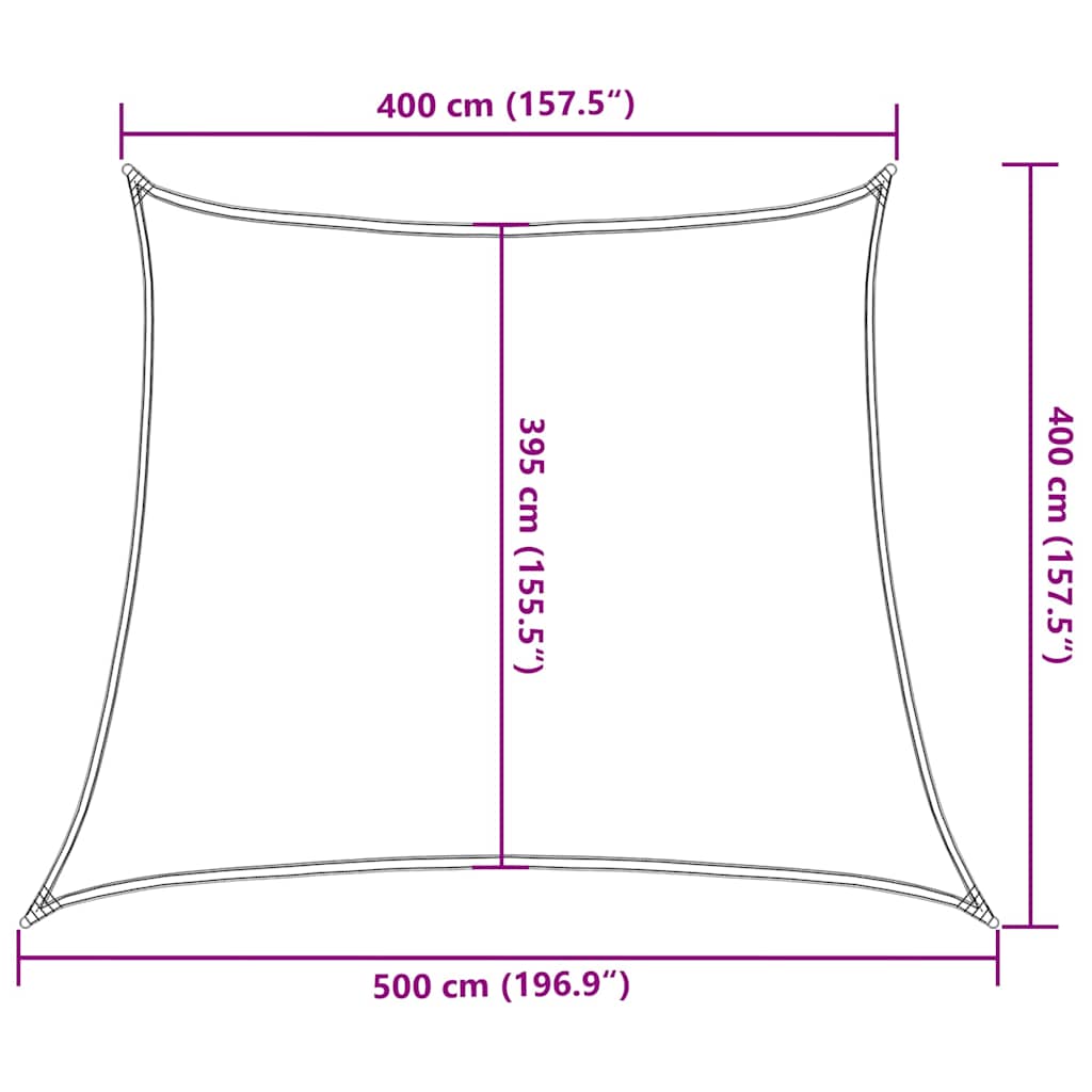 311656 vidaXL Sunshade Sail 160 g/m² Red 4/5x4 m HDPE