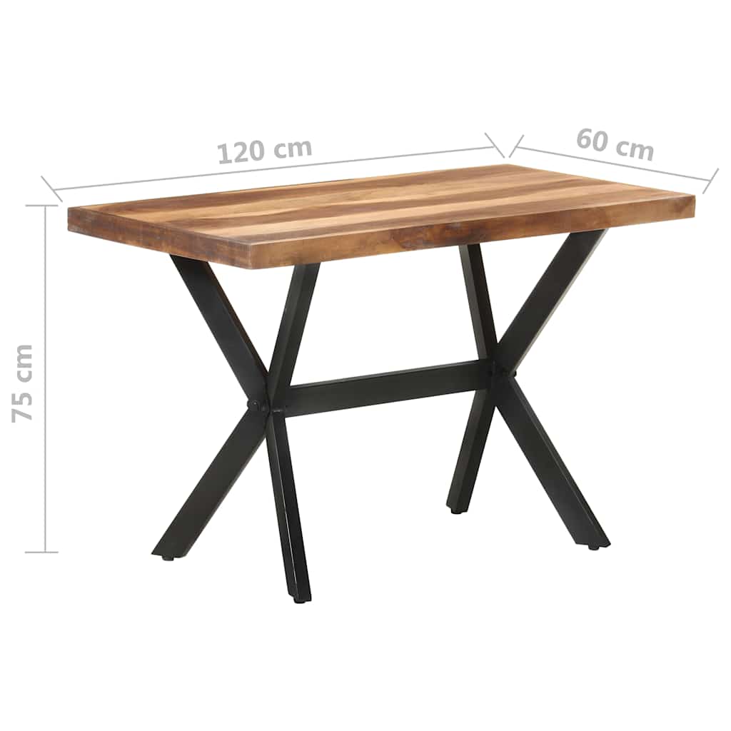 321545 vidaXL Dining Table 120x60x75 cm Solid Wood with Honey Finish