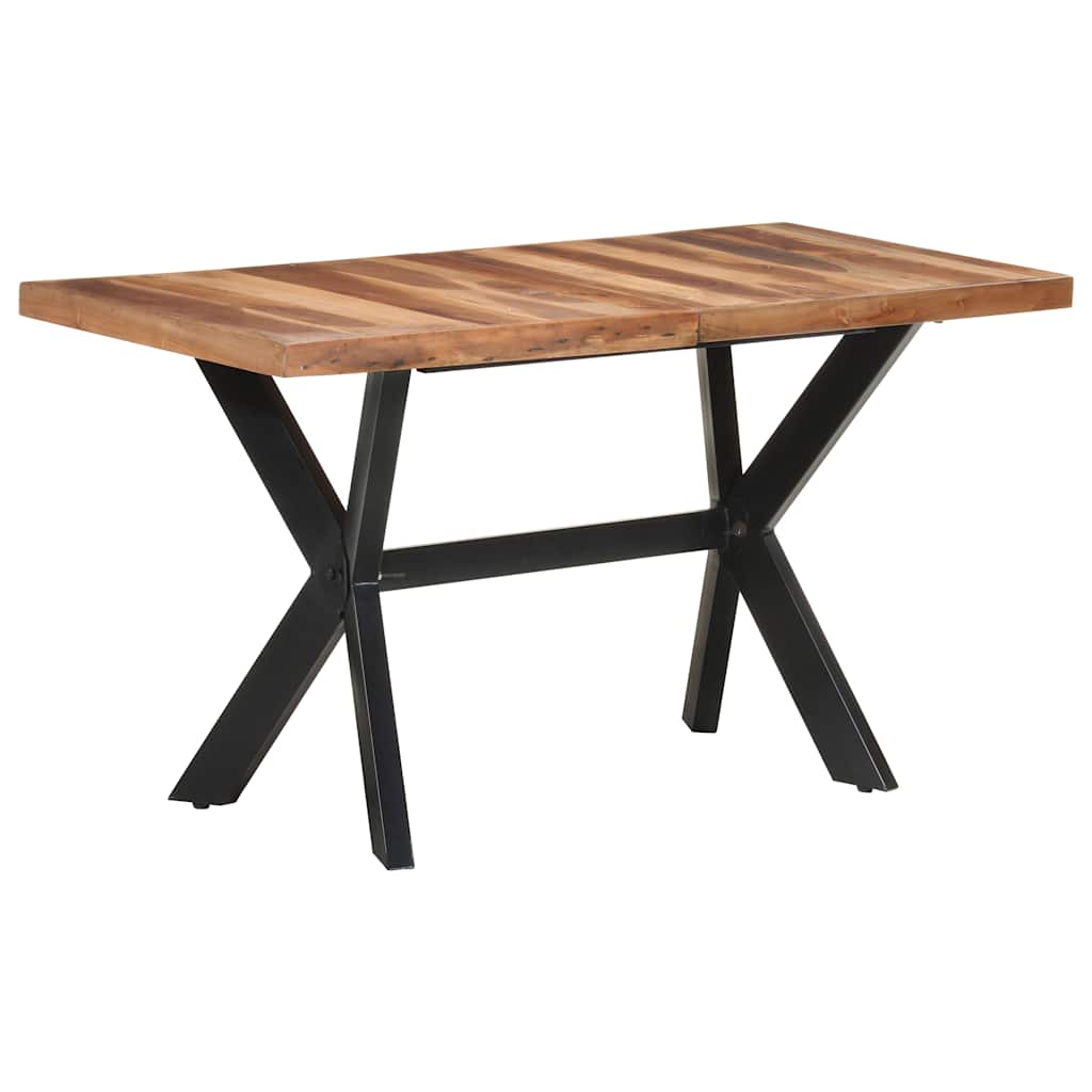 321546 vidaXL Dining Table 140x70x75 cm Solid Wood with Honey Finish