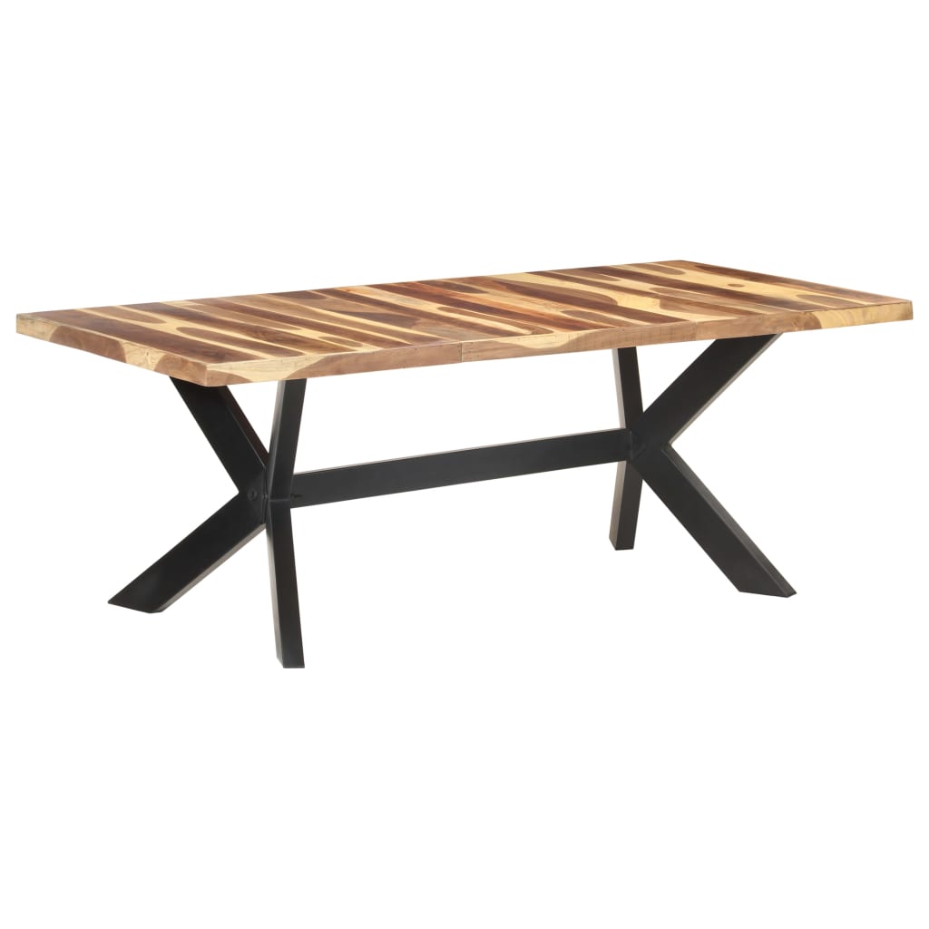 321549 vidaXL Dining Table 200x100x75 cm Solid Wood with Honey Finish