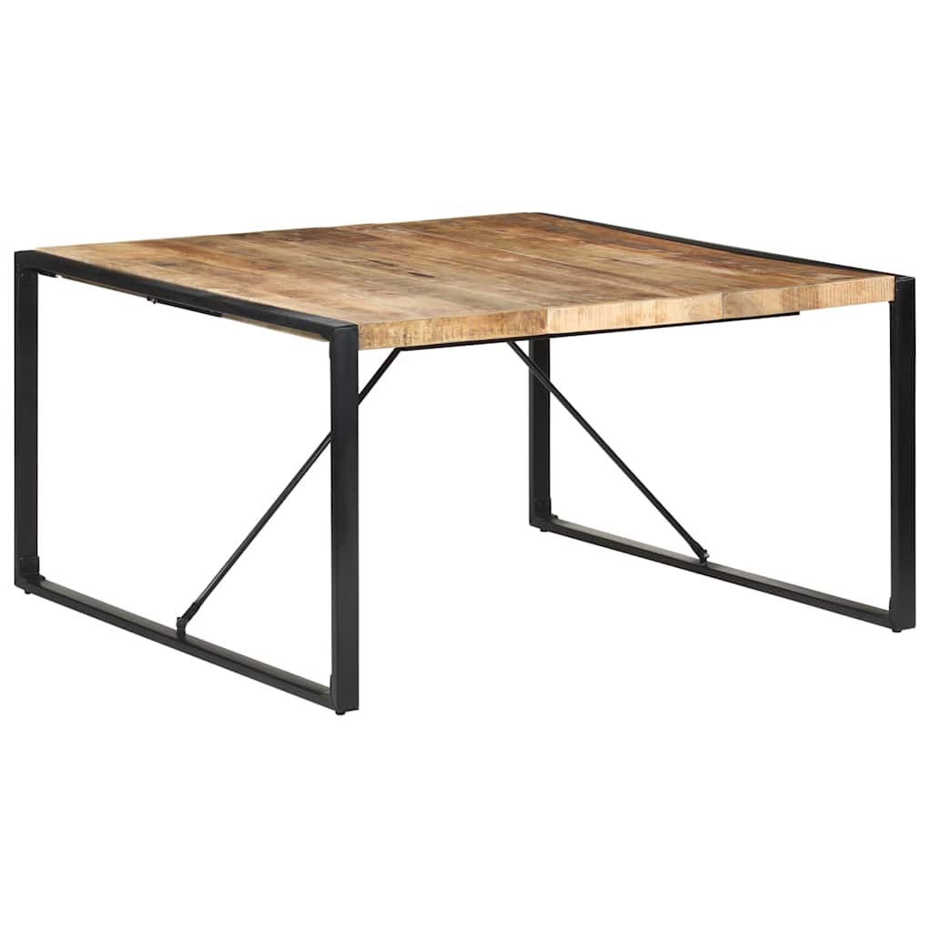 321572 vidaXL Dining Table 140x140x75 cm Rough Mango Wood