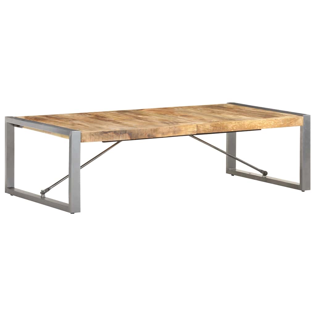 321587 vidaXL Coffee Table 140x70x40 cm Rough Mango Wood